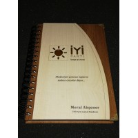 Ahşap kapaklı Ajanda - Defter ( İYİ ...